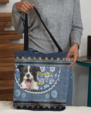 Pround Border collie mom-Cloth Tote Bag