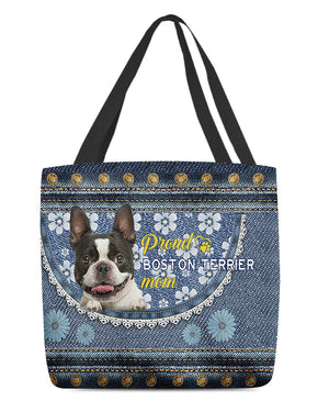 Pround Boston terrier mom-Cloth Tote Bag