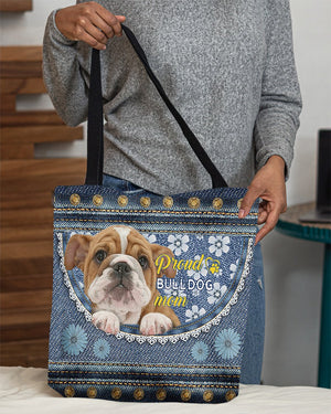 Pround Bulldog mom-Cloth Tote Bag