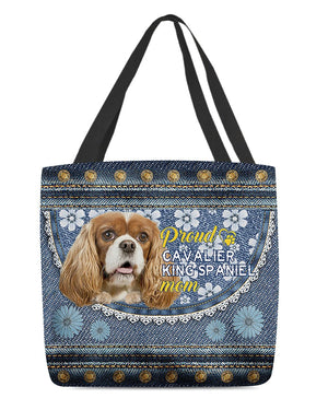 Pround Cavalier king spaniel mom-Cloth Tote Bag