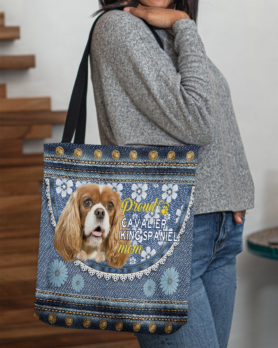 Pround Cavalier king spaniel mom-Cloth Tote Bag