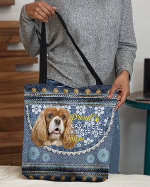 Pround Cavalier king spaniel mom-Cloth Tote Bag