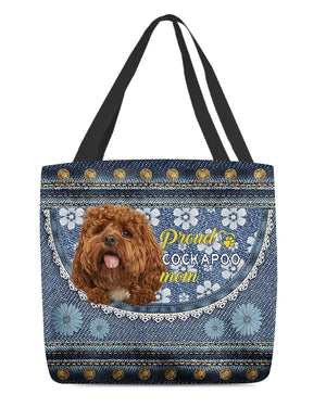 Pround Cockapoo mom-Cloth Tote Bag