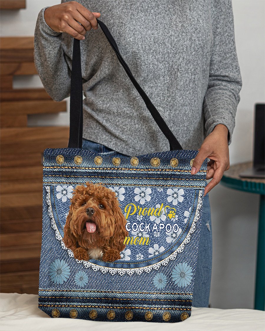 Pround Cockapoo mom-Cloth Tote Bag
