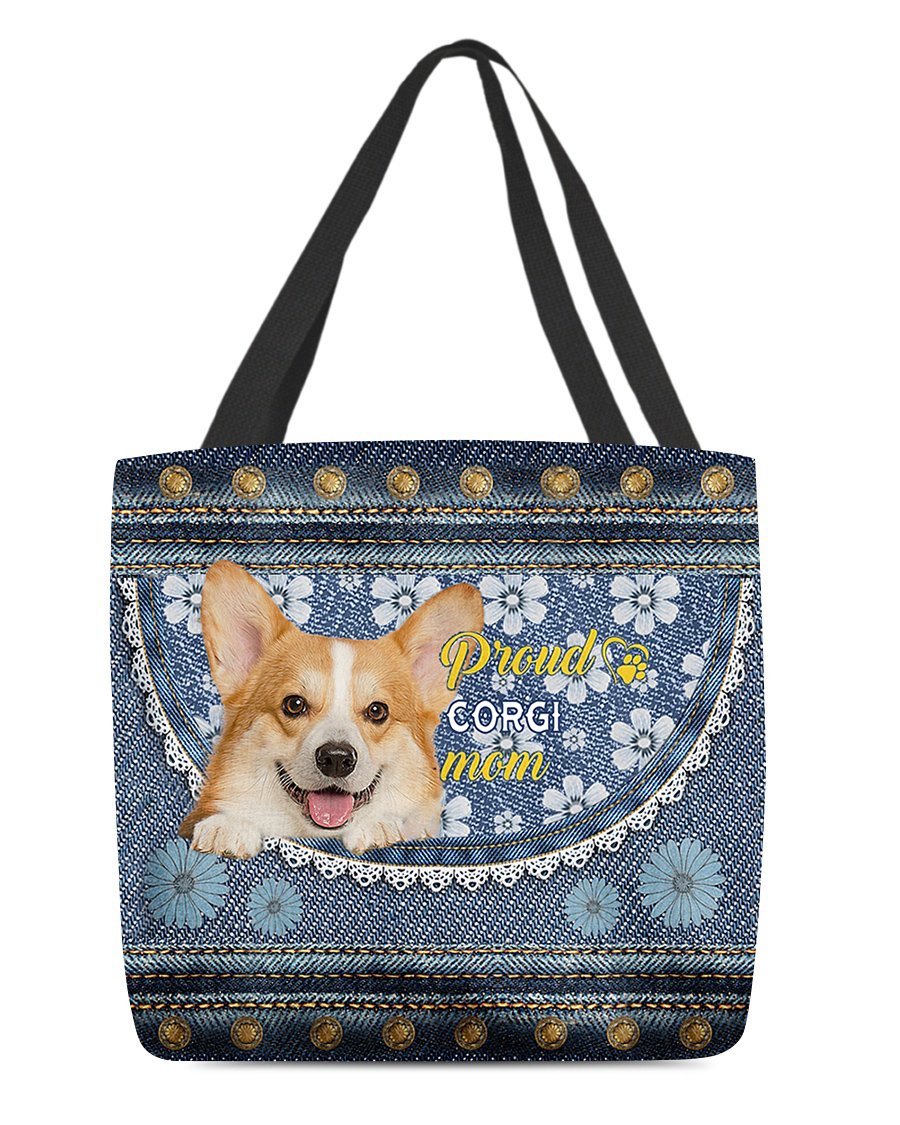 Pround Corgi mom-Cloth Tote Bag