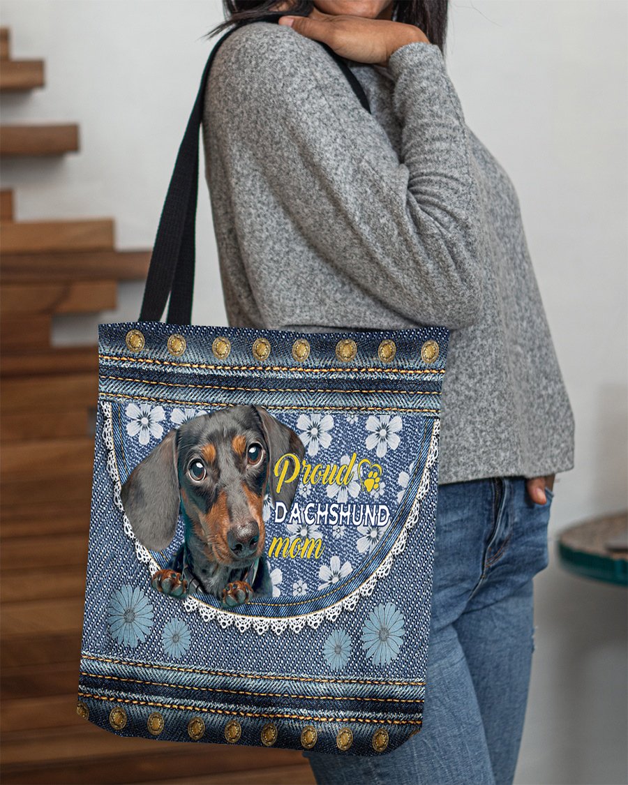 Pround Dachshund2 mom-Cloth Tote Bag