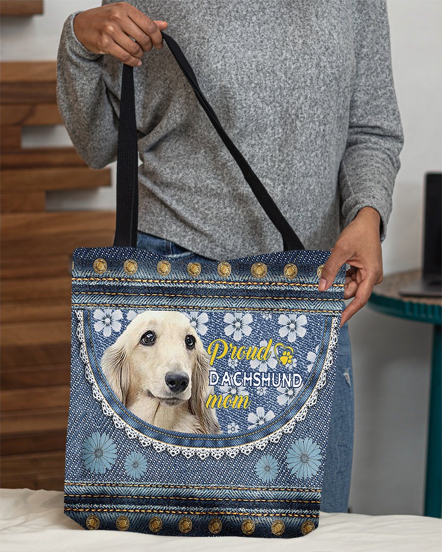 Pround Dachshund3 mom-Cloth Tote Bag