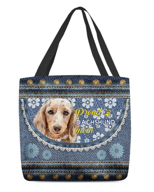 Pround Dachshund mom-Cloth Tote Bag