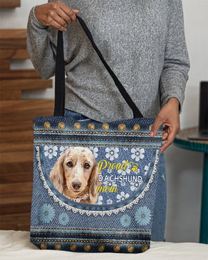 Pround Dachshund mom-Cloth Tote Bag