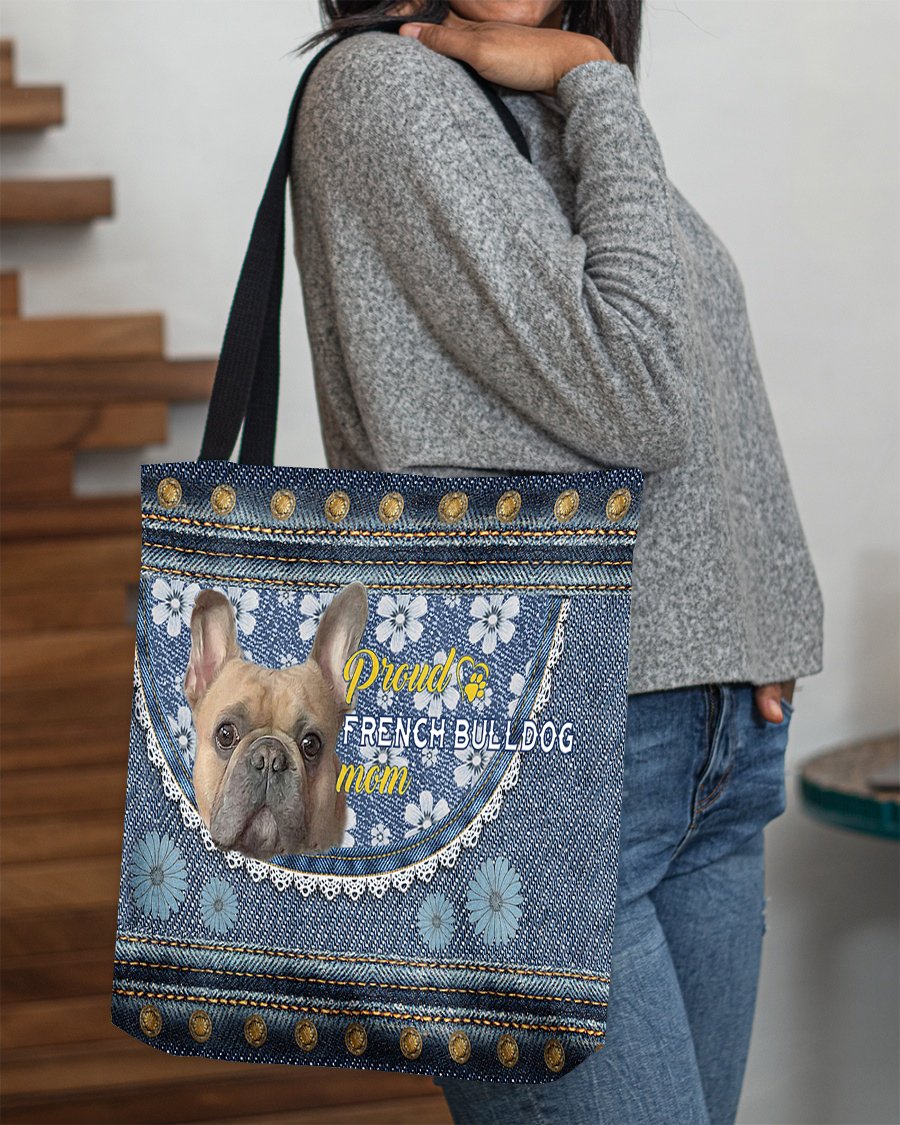 Pround French bulldog2 mom-Cloth Tote Bag