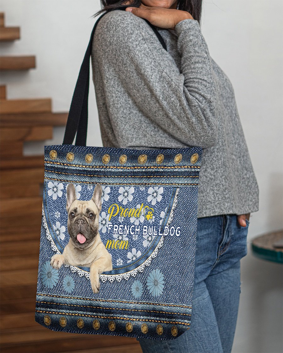 Pround French bulldog mom-Cloth Tote Bag