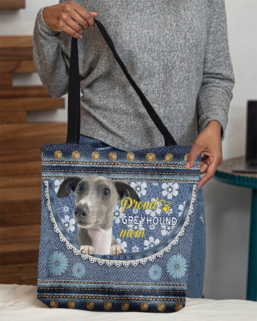 Pround Greyhound mom-Cloth Tote Bag