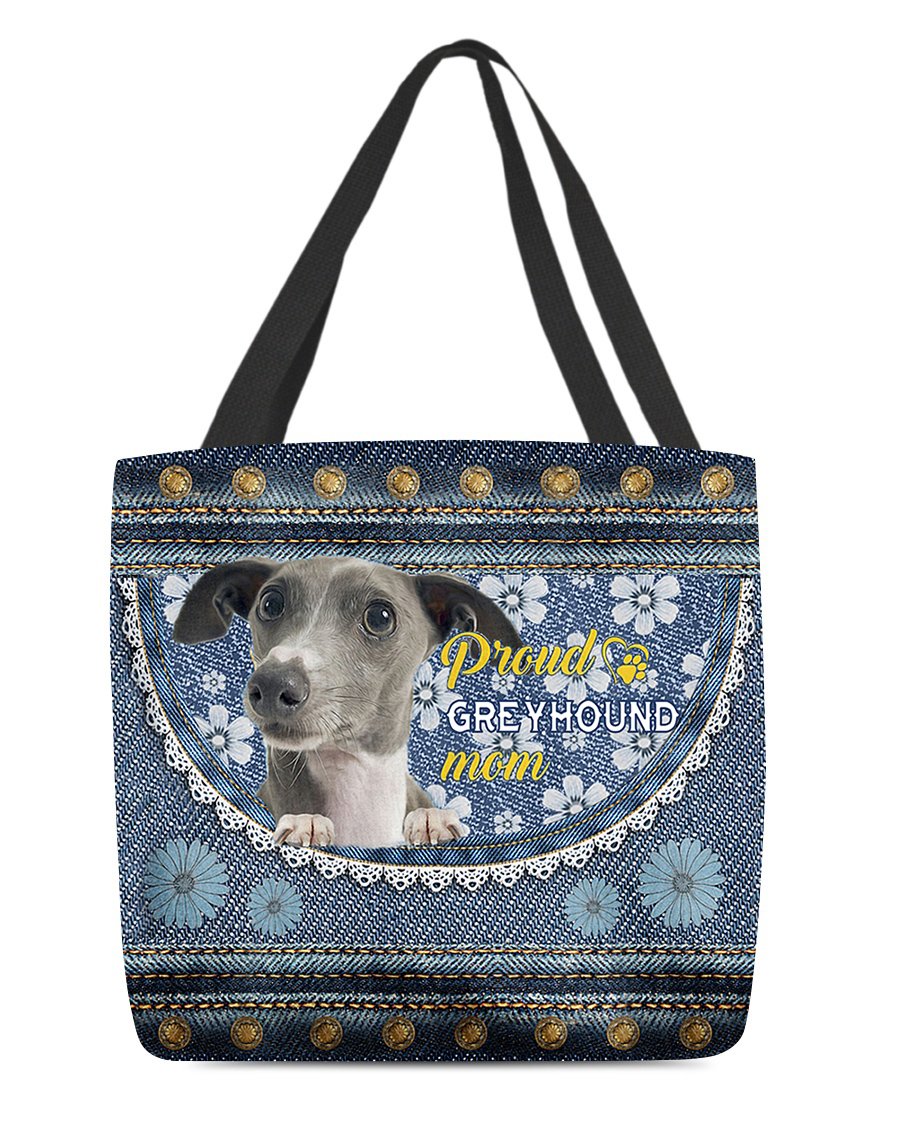 Pround Greyhound mom-Cloth Tote Bag