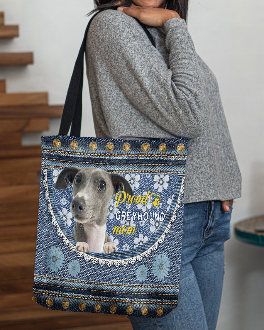 Pround Greyhound mom-Cloth Tote Bag