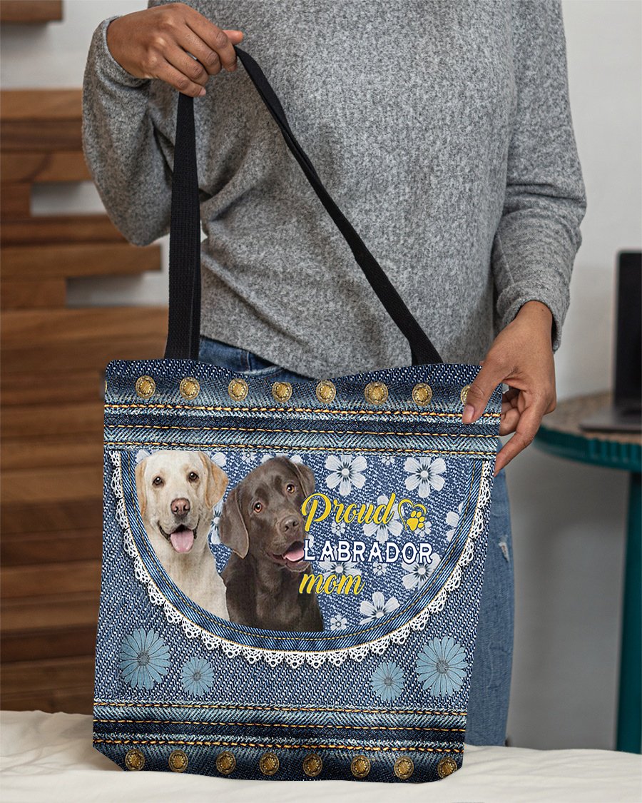Pround Labrador mom-Cloth Tote Bag