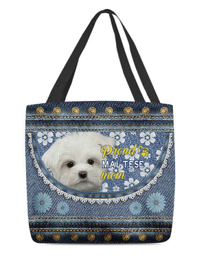 Pround Maltese mom-Cloth Tote Bag