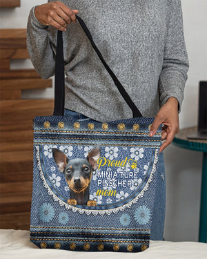 Pround Miniature pinscher mom-Cloth Tote Bag