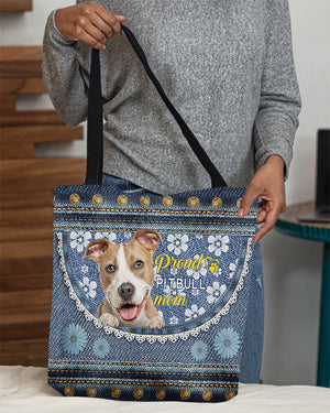 Pround Pitbull mom-Cloth Tote Bag