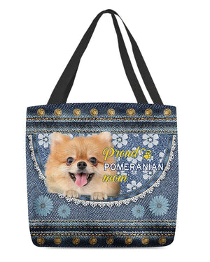 Pround Pomeranian mom-Cloth Tote Bag