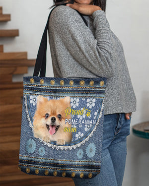 Pround Pomeranian mom-Cloth Tote Bag