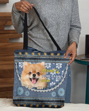 Pround Pomeranian mom-Cloth Tote Bag