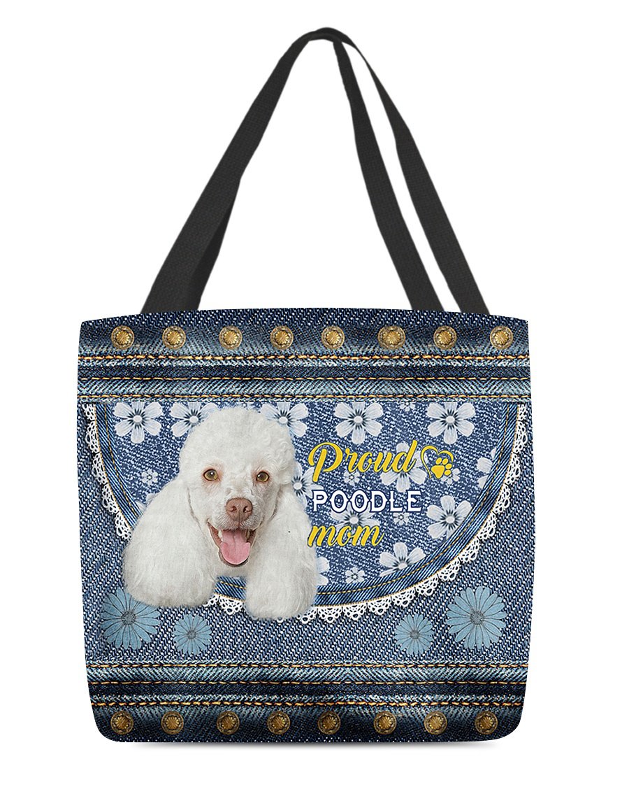 Pround Poodle mom-Cloth Tote Bag
