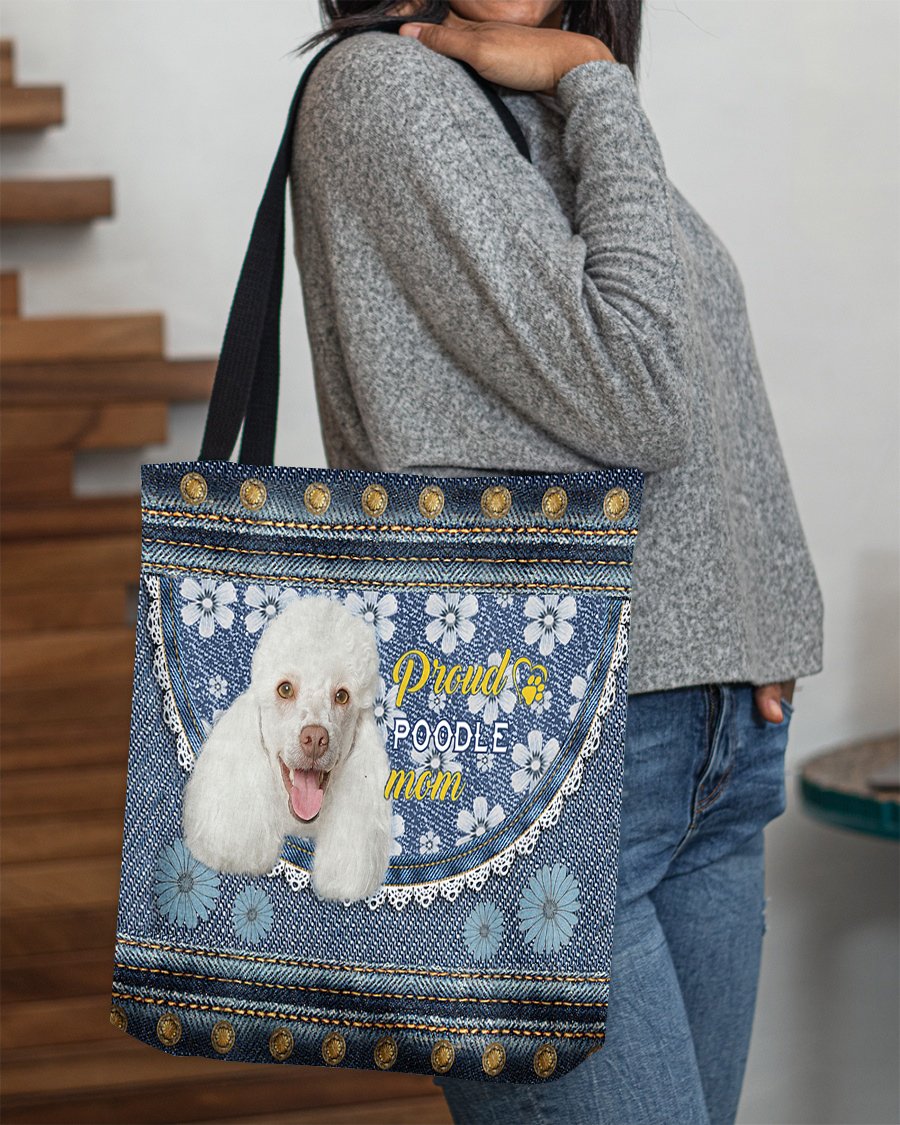 Pround Poodle mom-Cloth Tote Bag