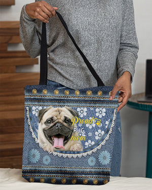 Pround Pug mom-Cloth Tote Bag