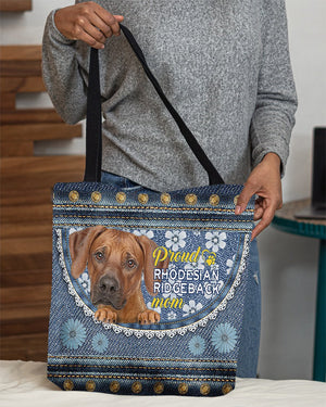 Pround Rhodesian ridgeback mom-Cloth Tote Bag