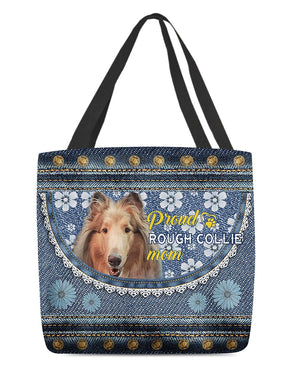 Pround Rough Collie mom-Cloth Tote Bag