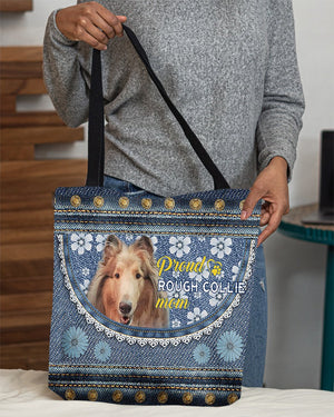 Pround Rough Collie mom-Cloth Tote Bag