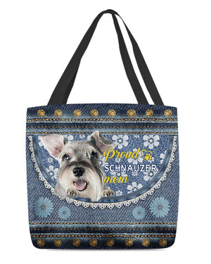 Pround Schnauzer mom-Cloth Tote Bag