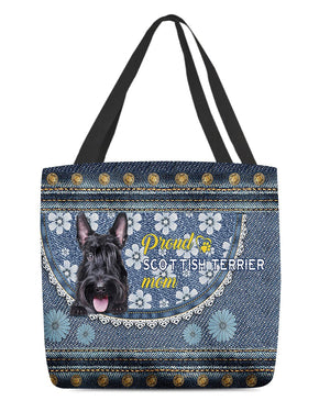 Pround Scottish Terrier mom-Cloth Tote Bag