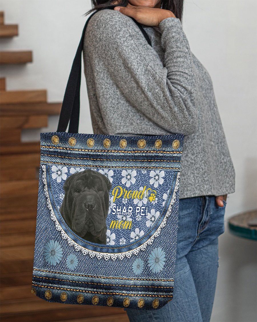 Pround Shar pei mom-Cloth Tote Bag