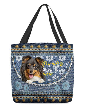 Pround Sheltie mom-Cloth Tote Bag