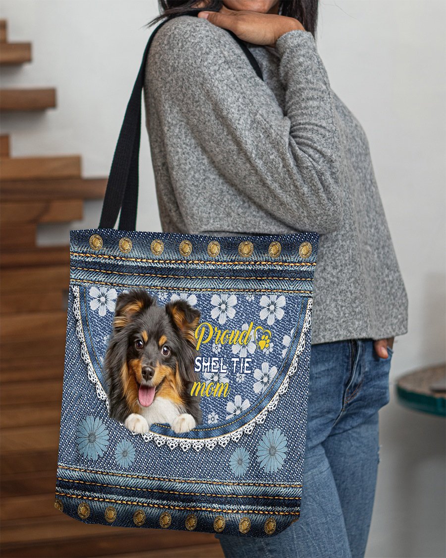 Pround Sheltie mom-Cloth Tote Bag