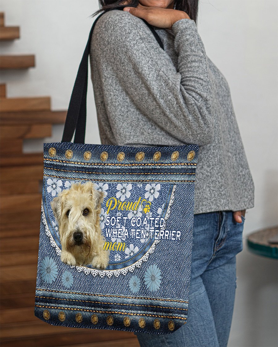 Pround Soft Coated Wheaten Terrier mom-Cloth Tote Bag