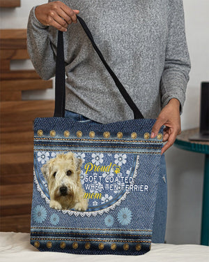 Pround Soft Coated Wheaten Terrier mom-Cloth Tote Bag