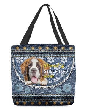 Pround St bernard mom-Cloth Tote Bag