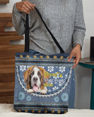 Pround St bernard mom-Cloth Tote Bag