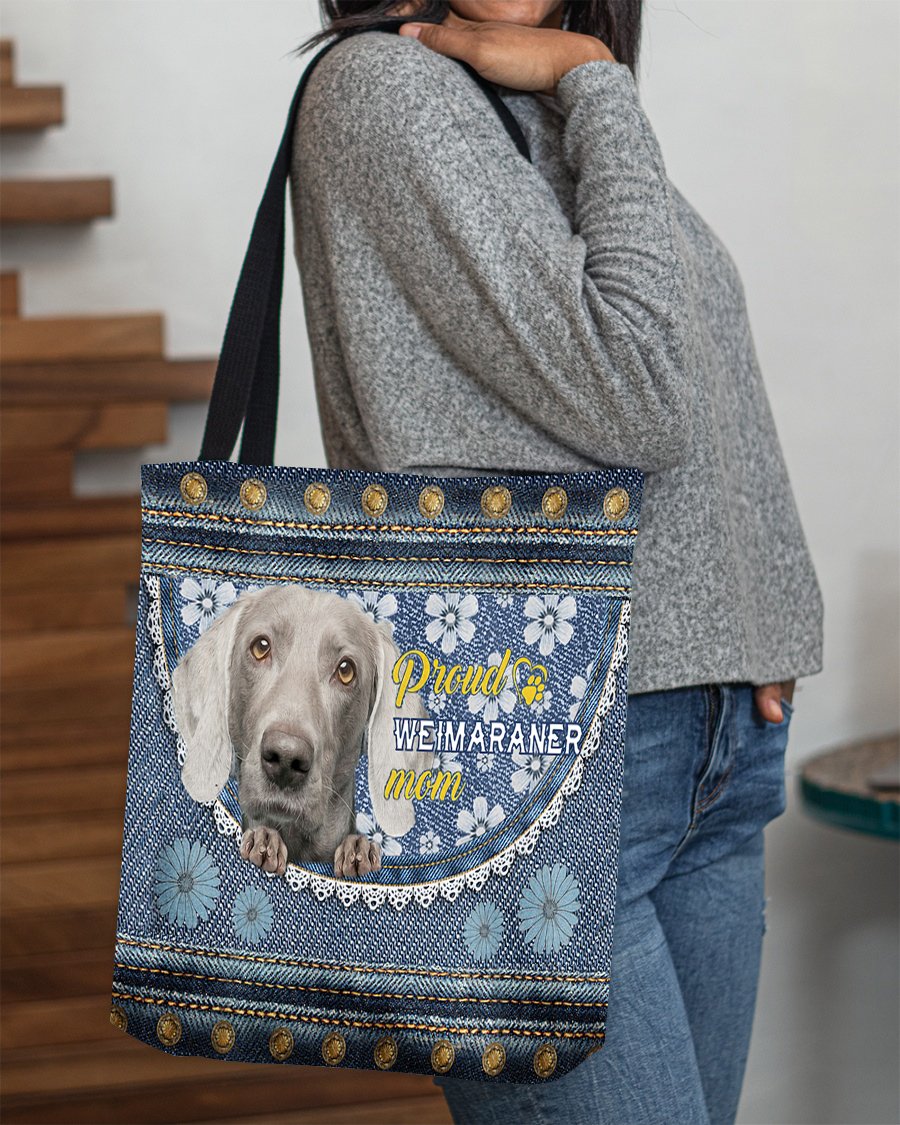 Pround Weimaraner mom-Cloth Tote Bag