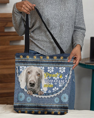 Pround Weimaraner mom-Cloth Tote Bag