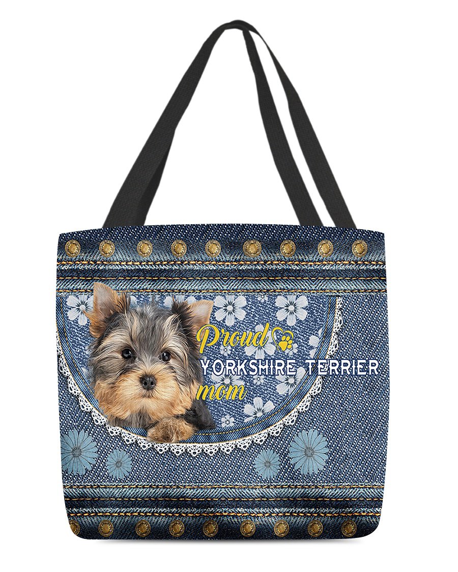 Pround Yorkshire terrier mom-Cloth Tote Bag