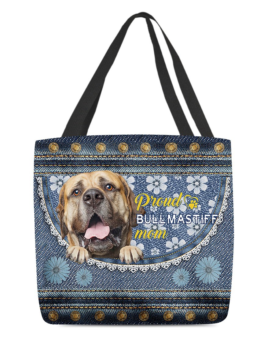 Pround bullmastiff mom-Cloth Tote Bag