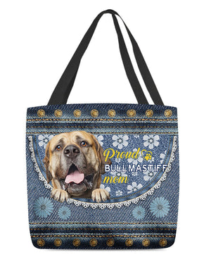 Pround bullmastiff mom-Cloth Tote Bag