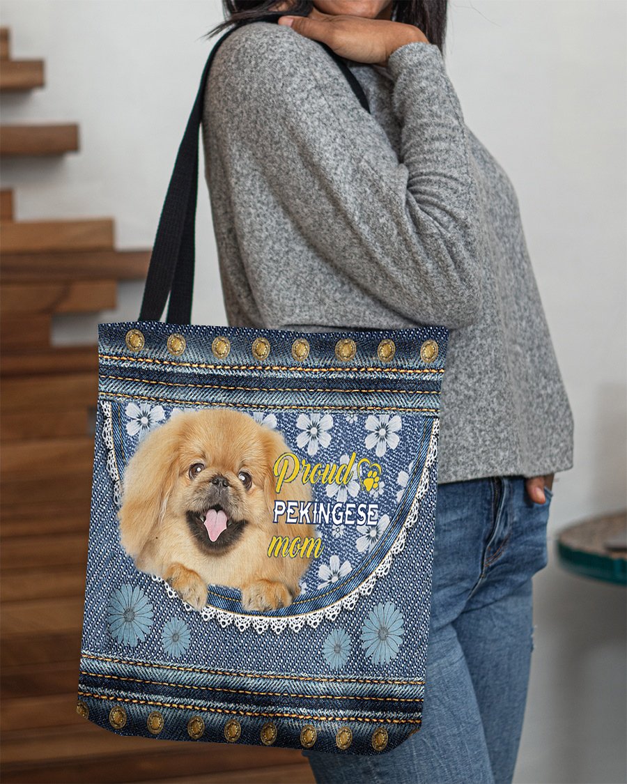 Pround pekingese1 mom-Cloth Tote Bag