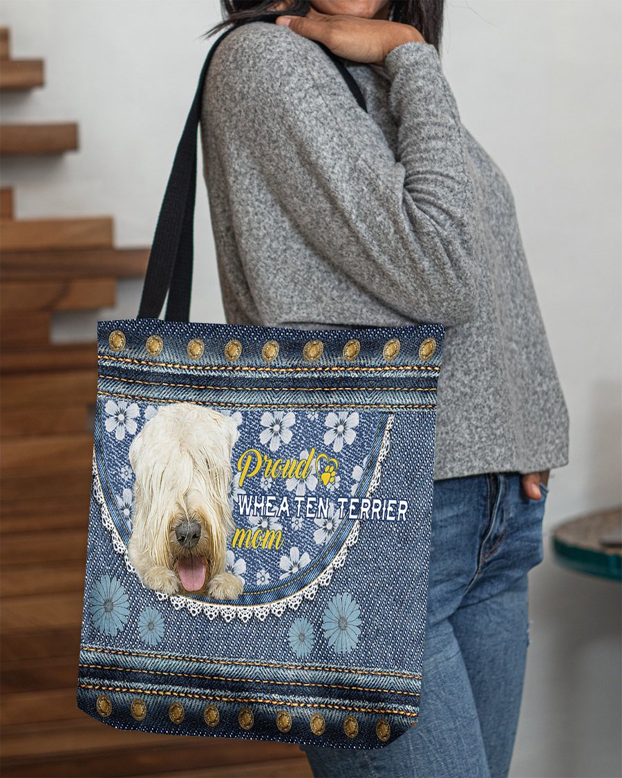 Pround wheaten terrier mom-Cloth Tote Bag