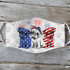 Pug 4th Of July EZ01 1405 Face Mask