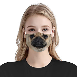 Pug Face 02 EZ03 1504 Face Mask