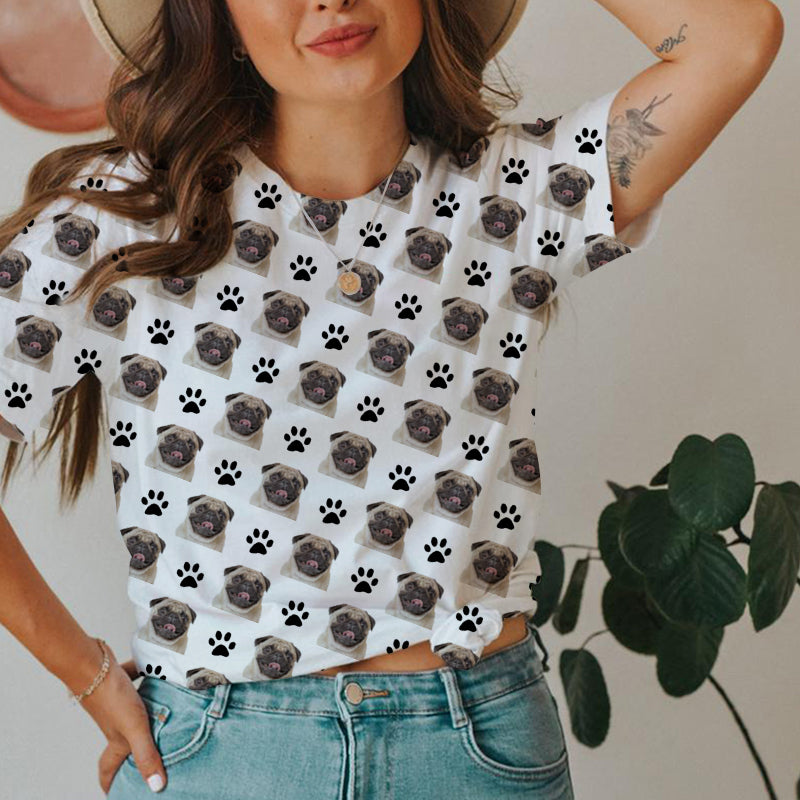 Pug-Faces & Paws T-shirt